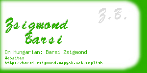 zsigmond barsi business card